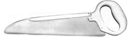 Пила листовая с  пластмассовой ручкой П-167 (Dissecting blade saw with plastic handle)