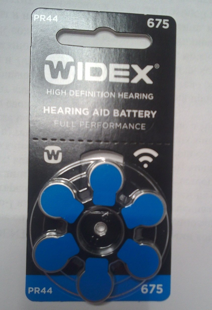 Батарейки Widex 675  для слуховых аппаратов